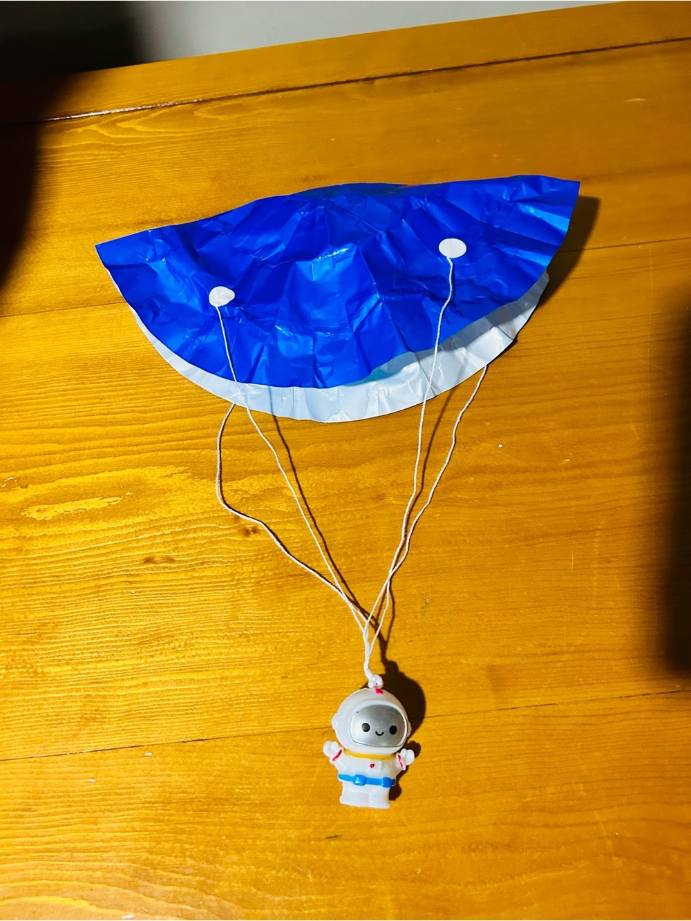 FREE! Blue Parachute Astronaut Kids Toy - Playful Sky Diver